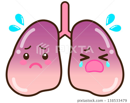 Cute lung illustration material 4 138533479