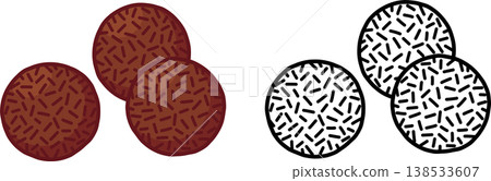 Brigadeiro Brazilian chocolate candy drawing 138533607