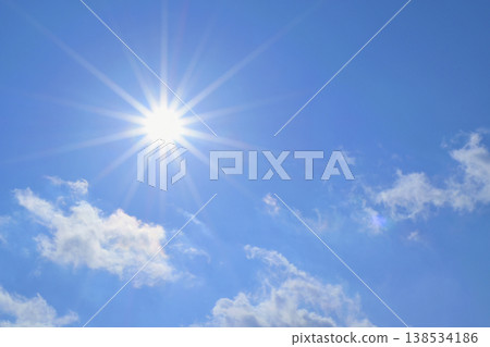 Blue sky and sun, direct sunlight, free space image (Fix photo) Blue sky and sun, direct sunlight, free space image (Fix photo) 138534186