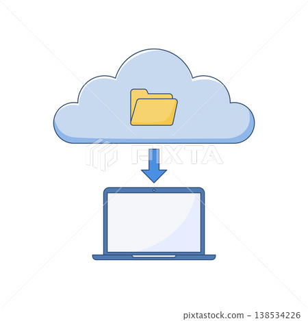 cloud-storage-file-download-laptop-vector cloud-storage-file-download-laptop-vector 138534226