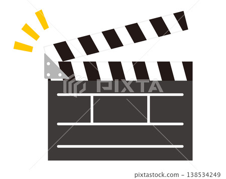 Clapperboard illustration material 2 Clapperboard illustration material 2 138534249