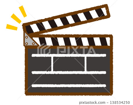 Clapperboard illustration material 3 138534250