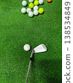 golf ball on green grass 138534849