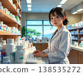 Pharmacist checking prescriptions at the pharmacy 138535272
