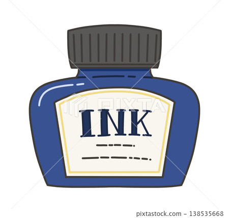 藍色墨水瓶 138535668