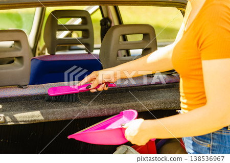 Cleaning car interior 138536967