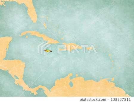 Map of Caribbean islands - Jamaica 138537811