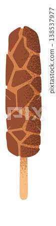 IceCream Bar With Crunch Coating Cartoon IceCream Bar With Crunch Coating Cartoon 138537977