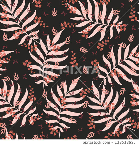Fresh seamless pattern with various types of leaves Fresh seamless pattern with various types of leaves 138538653