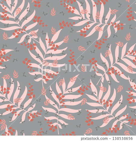 Fresh seamless pattern with various types of leaves Fresh seamless pattern with various types of leaves 138538656