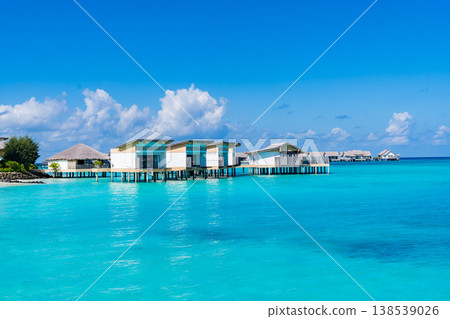 Overwater bungalows and villas in the Maldives 138539026