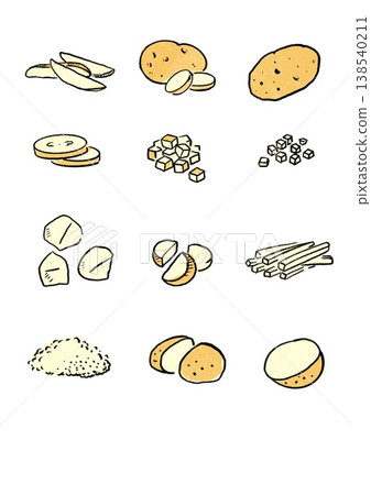 帶有筆觸的土豆 帶有筆觸的土豆 138540211