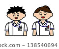 Simple illustration of male and female nurses 138540694