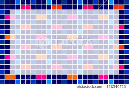 Geometric pattern frame, white space, square, navy blue Geometric pattern frame, white space, square, navy blue 138540713