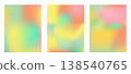 Summer set poster Abstract colorful gradient and fruit element mesh background. Design social media posts, landing pages, and apps. Vector illustration. 138540765