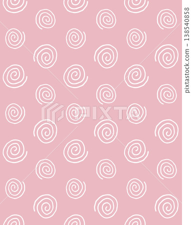 Vector seamless pattern of hand drawn spiral 138540858