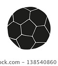 Vector hand drawn sketch doodle football ball 138540860