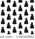 Vector seamless pattern of pouch silhouette 138540862