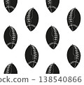Vector seamless pattern of American football ball 138540866