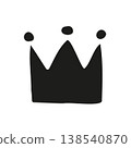 Vector hand drawn sketch doodle crown 138540870