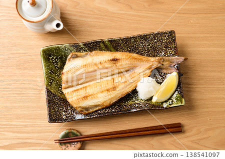 Grilled dried mackerel 138541097