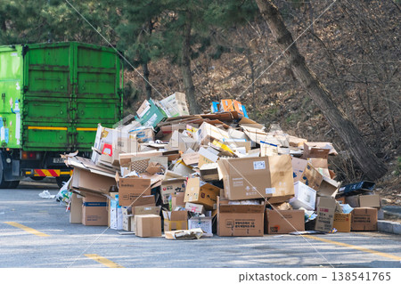 Garbage collection point in South Korea Garbage collection point in South Korea 138541765