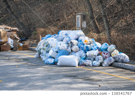 Garbage collection point in South Korea Garbage collection point in South Korea 138541767