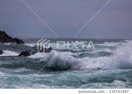 The coast of the rough storm 138541997