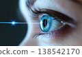 Lady human beautiful eye to treat with laxer visiion technology. 138542170
