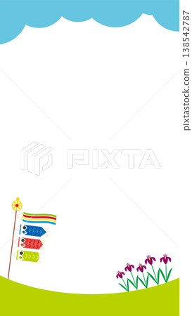 兒童節背景插圖：鯉魚彩帶 138542787