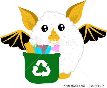 Cute Honduran Bat Recycling Waste 138543434