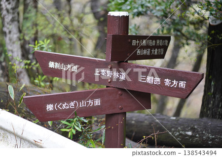 路標(鍋割山、市山、賴) 路標(鍋割山、市山、賴) 138543494