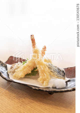 Assortment of freshly fried shrimp tempura Assortment of freshly fried shrimp tempura 138543678