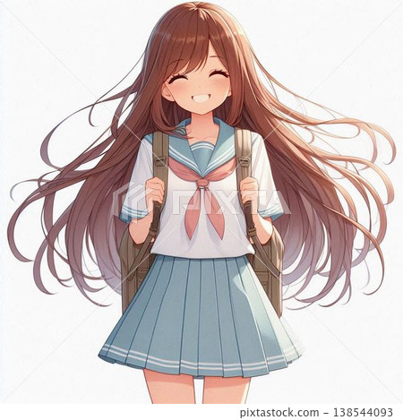 女孩們帶著笑容開始了新的學期。 女孩們帶著笑容開始了新的學期。 138544093