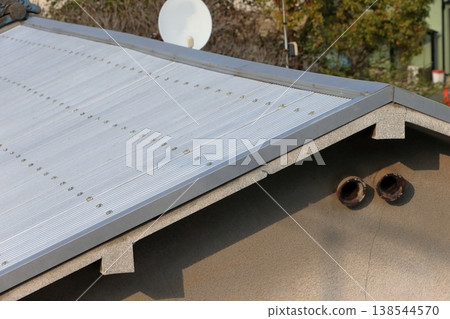 Corrugated roof image Corrugated roof image 138544570