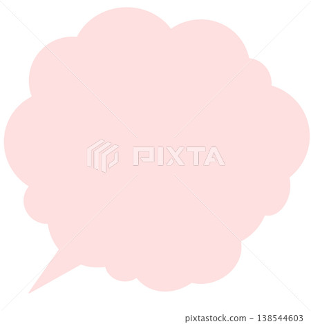 Simple fluffy speech bubble Simple fluffy speech bubble 138544603