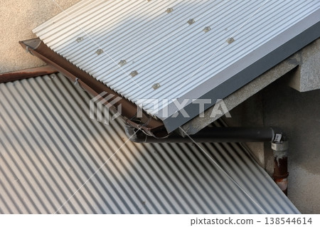 Corrugated roof image Corrugated roof image 138544614