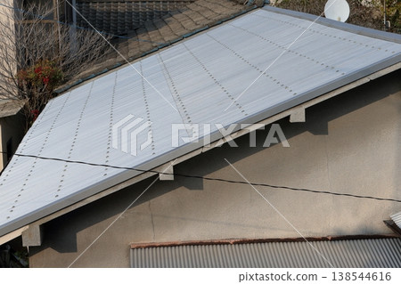 Corrugated roof image Corrugated roof image 138544616