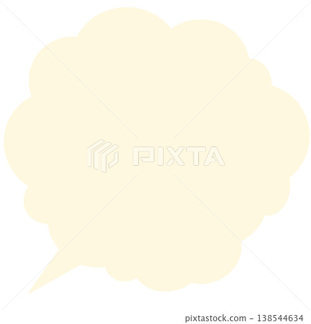 Simple fluffy speech bubble 138544634