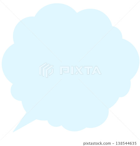 Simple fluffy speech bubble 138544635