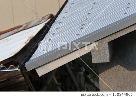 Corrugated roof image 138544965