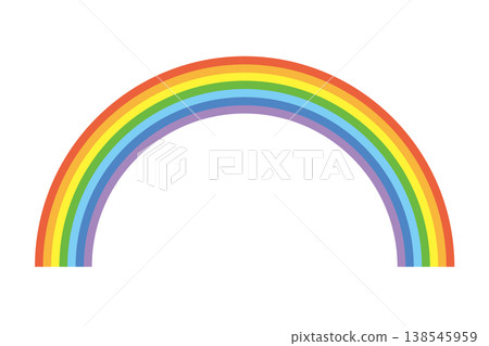 Rainbow illustration material Rainbow illustration material 138545959