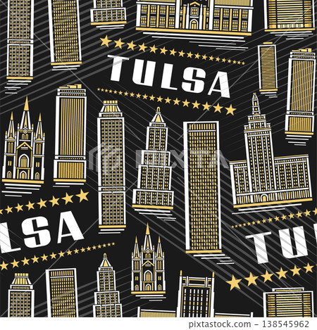 Vector Tulsa Seamless Pattern 138545962