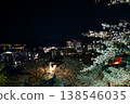 The view from Kimii-dera Temple with cherry blossoms in bloom at night. 138546035