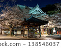 Kimii-dera Temple with cherry blossoms in full bloom at night 138546037