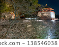 Cherry blossoms at night and the main hall of Kimii-dera Temple 138546038