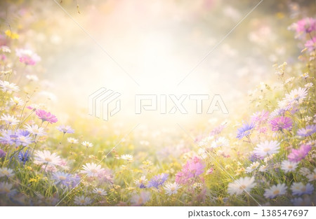 Soft floral blur background material (with copy space) 138547697