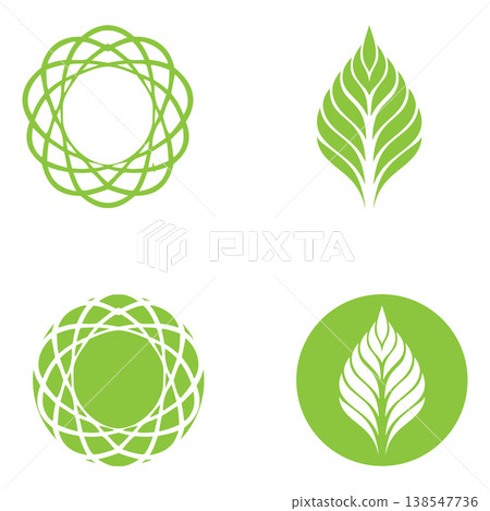 Elegant Green Nature Leaf Logo 138547736