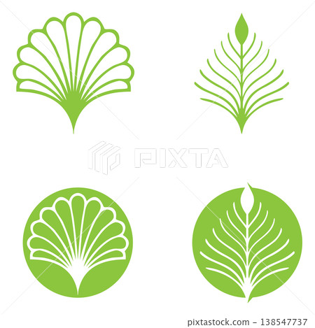 Organic Leaf Branding Logo Design 138547737