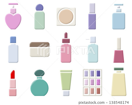 Cosmetic material set (3D) E 138548174